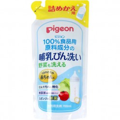 Моющее средство Pigeon для мытья сосок, молочных бутылок, овощей и детских игрушек (сменная упаковка) 700мл.